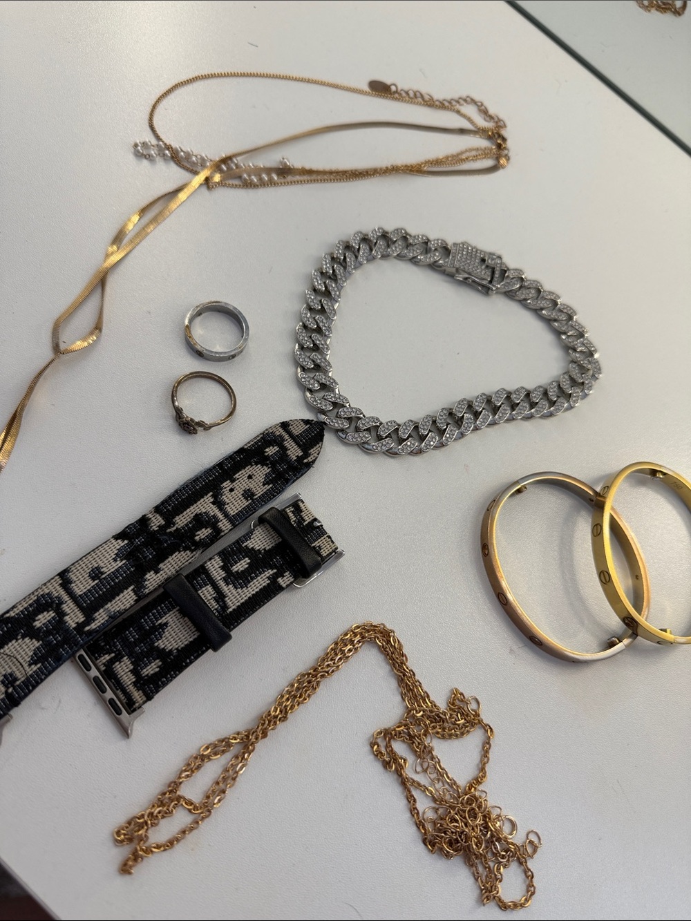 Mixed Metal Bracelet Set in Gold and Silver